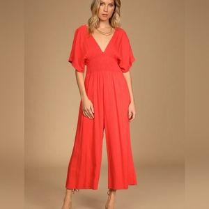 Lulu's Coral Romper